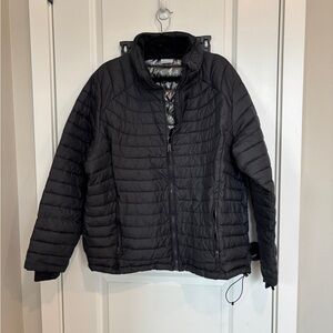 Columbia Women's White Out ll Omni Heat Puffer Coat, Black, 2X